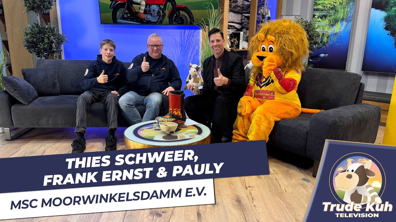 Frank Ernst und Thies Schweer vom MSC Moorwinkelsdamm zu Gast bei „Trude Kuh“