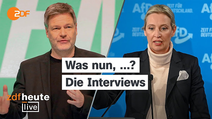 Habeck und Weidel bei Was nun, …? | Beide Interviews und Analysen bei ZDFheute live