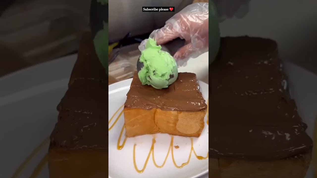 delicious Nutella French toast with gelato 