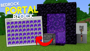 Simplest Nether Portal Block Farm in Minecraft Bedrock/MCPE (Easy)