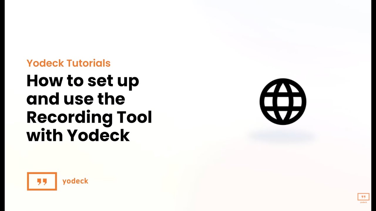 Yodeck Machine How to use Yodeck's Recording Feature | Yodeck Digital Signage - YouTube