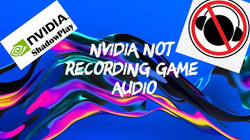 How to fix Nvidia shadow play not recording audio