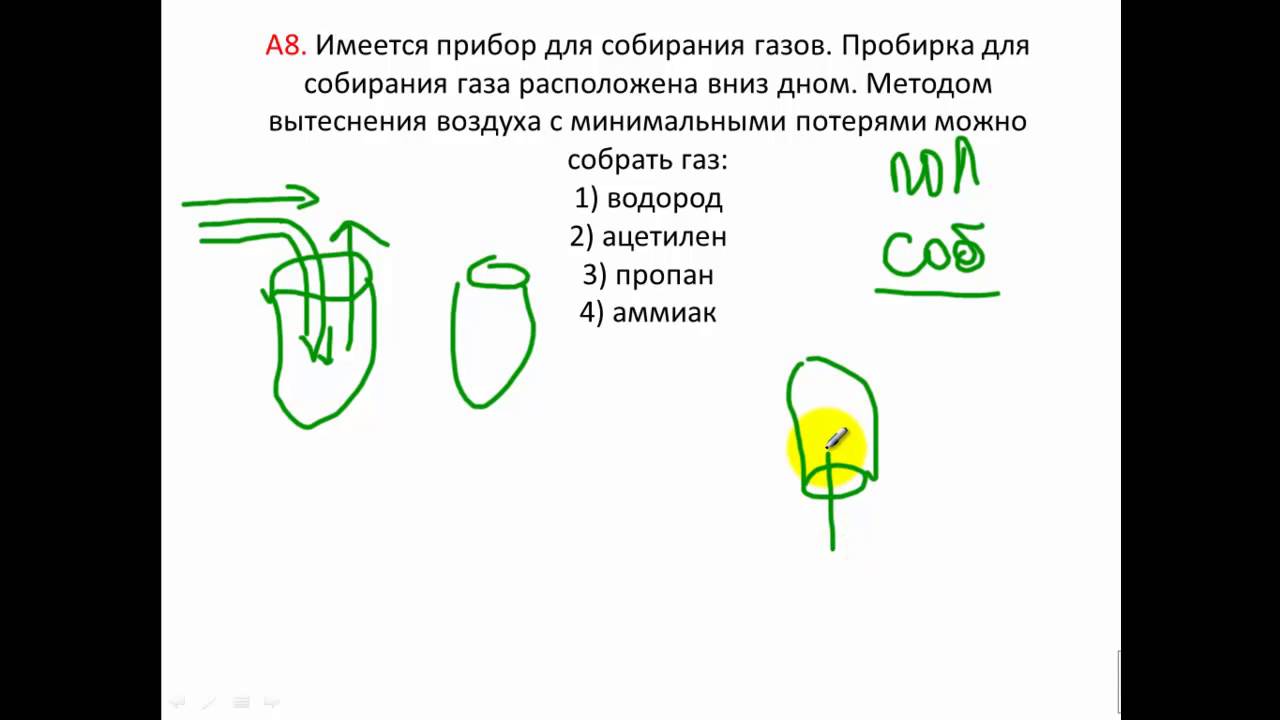 Тесты по химии. Методы собирания газов. A8 РТ1 15 16 вариант 2 - YouTube