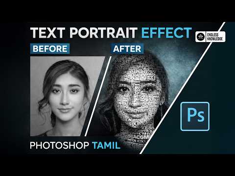 Text Portrait Effect in Photoshop in Tamil