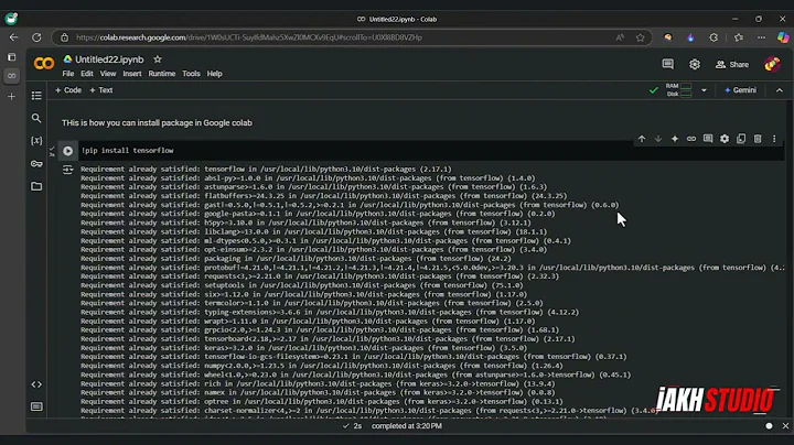 How do I install Python packages in Google's Colab