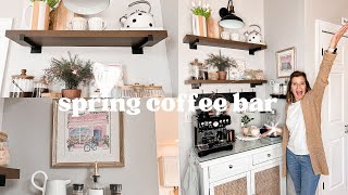 SPRING KITCHEN DECORATE WITH ME 2024 PART 1| SPRING COFFEE BAR DECORATING IDEAS