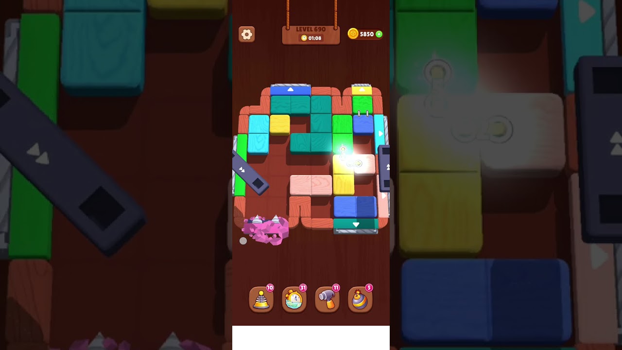 wood blast escape level 690 solve