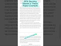 APA Nursing Master’s Thesis Paper Example