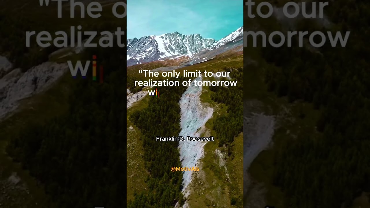 The only limit to our realization of tomorrow will #inspiration #motivation #motivationalvideo