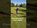 Going for a hole in one. Nice swing Debby