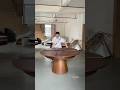Round extendable dining table 1.3 to 1.7 meters #transformabletables #expandablefurniture