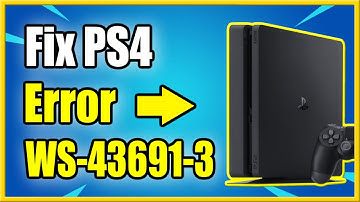 How to FIX PS4 Error Code WS-43691-3 (Can