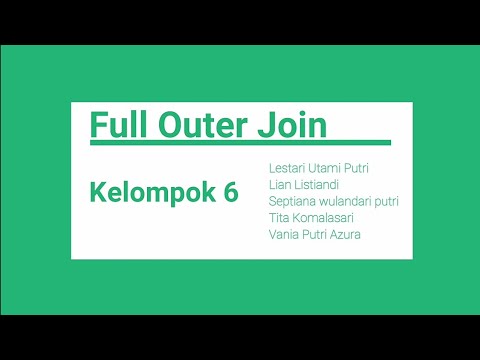 Full Outer Join Without Intersection - YouTube
