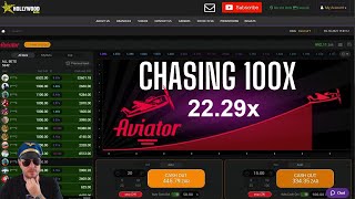 Aviator Game Chasing 100x for 50 Rounds!