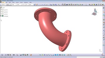 CATIA V5 practice model for beginners elbow pipe
