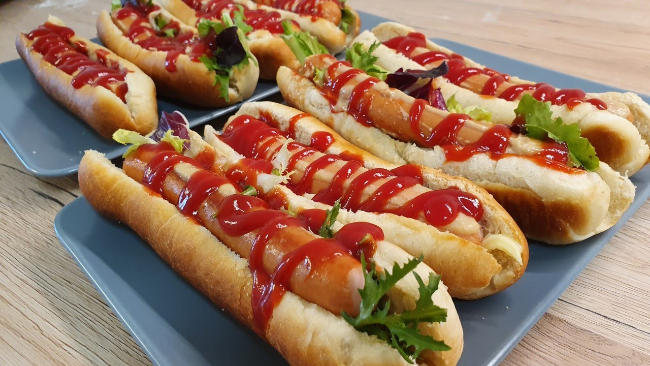 Hot Dog Recipe With Homemade Hot Dog Buns YouTube