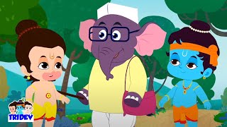 Hathi Dada | हाथी दादा | Tridev Hindi Rhymes for Kids | Udane Wala Hathi | Kids Song | Bandar Mama