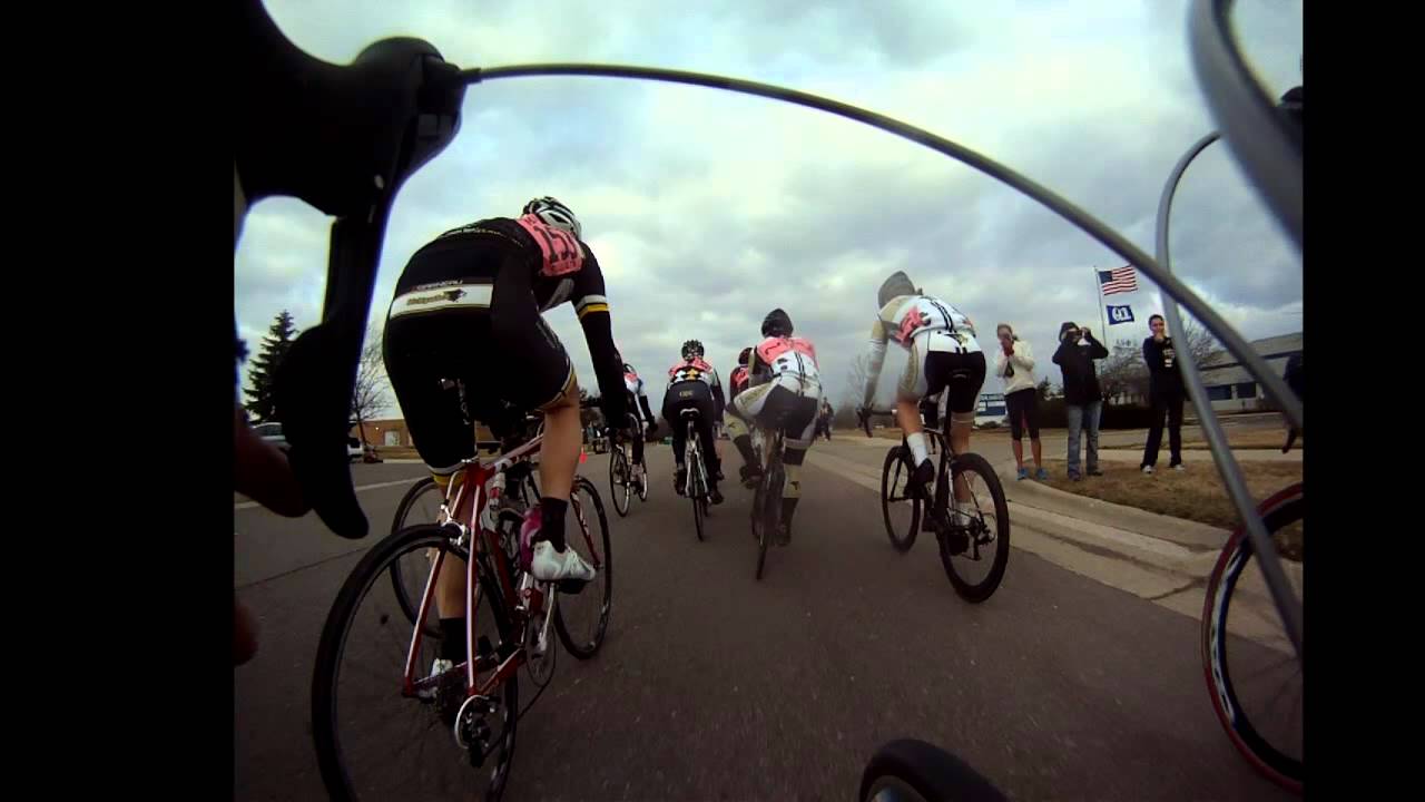 Cyclist Ramps over two bikes in Crash!!! - YouTube