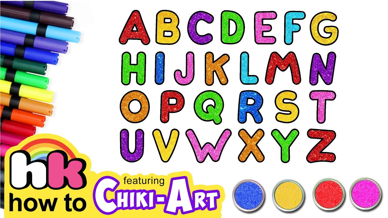 ⁣How to Draw and Write Alphabets | ABC Drawing | Chiki Art | HooplaKidz HowTo