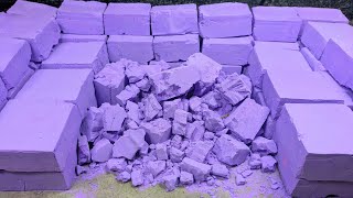 Purple Soft Gym Chalk Blocks Mass Crush | Sleep Aid | Satisfying | ASMR screenshot 2