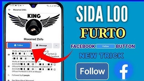 SIDA LOO FURTO FACEBOOK FOLLOW BUTTON |UPDATE