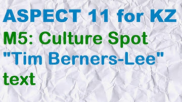 ASPECT 11 for Kaz M5  "Tim Berners-Lee" text