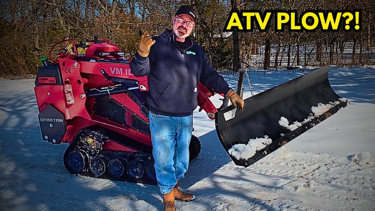 Я установил снегоотвал от квадроцикла на свой мини-погрузчик (сделай сам).