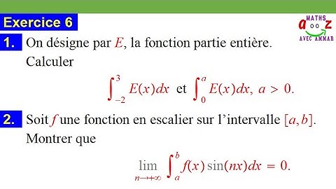 Intégrale des fonctions en escalier. Exercice corrigé