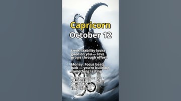 ♑️ Capricorn, Oct 12 (Dec 22 – Jan 19)Subscribe✨ Share💫 Like❤️ #horoscope #zodiac #capricorn