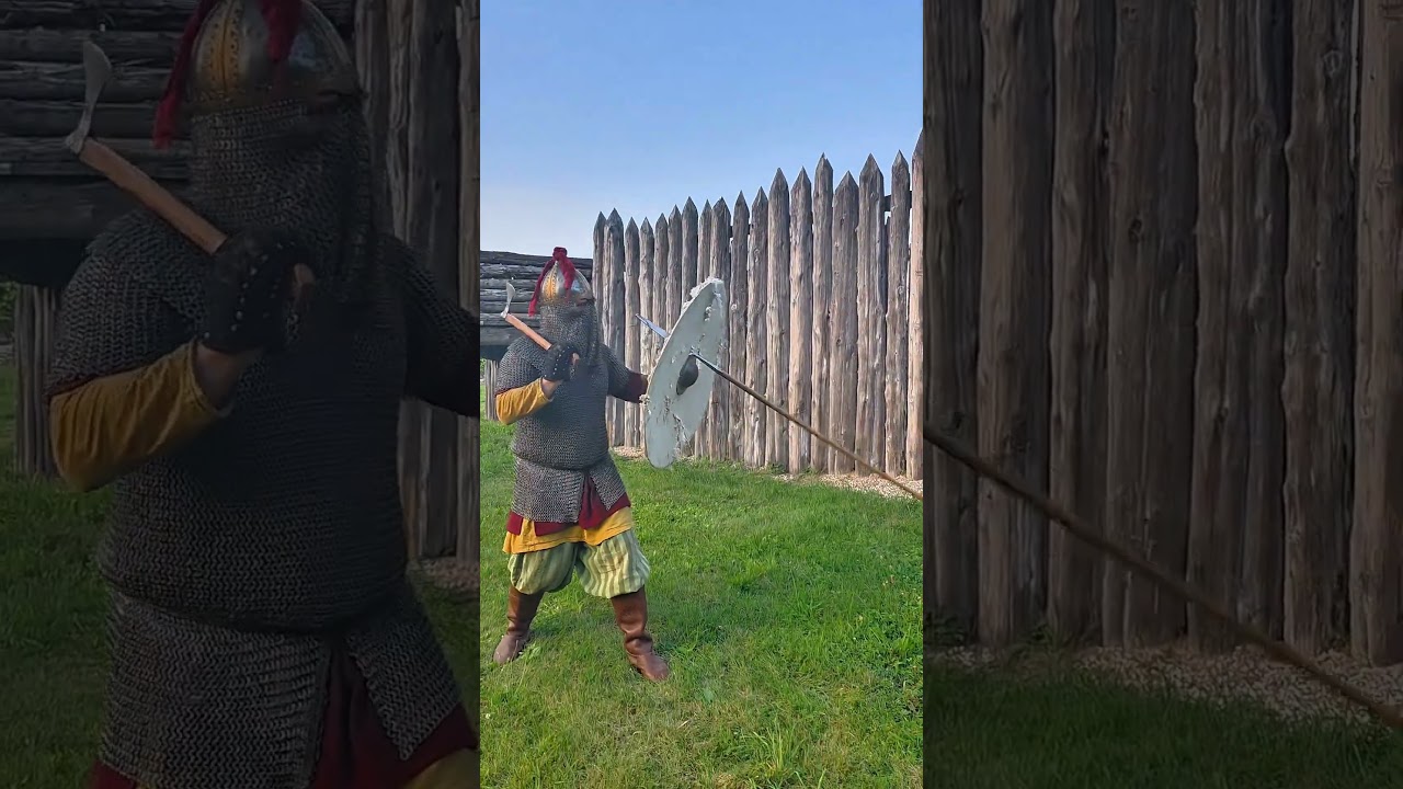 Idk why I was squinting lol 😆 #medieval #cosplay #viking #knight #byzantine #reenactor #bannerlord