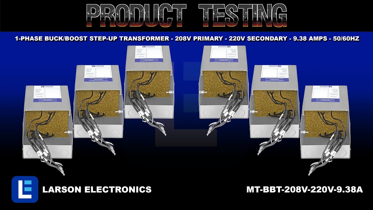 1-Phase Buck/Boost Step-Up Transformer - 208V Primary - 220V Secondary - 9.38 Amps - 50/60Hz