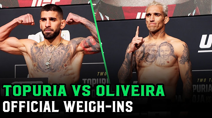 UFC 317 Official Weigh-Ins: Ilia Topuria vs. Charles Oliveira