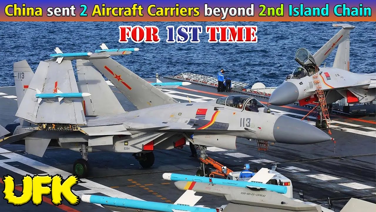 China sent 2 Aircraft Carriers beyond 2nd Island Chain for the 1st time.
