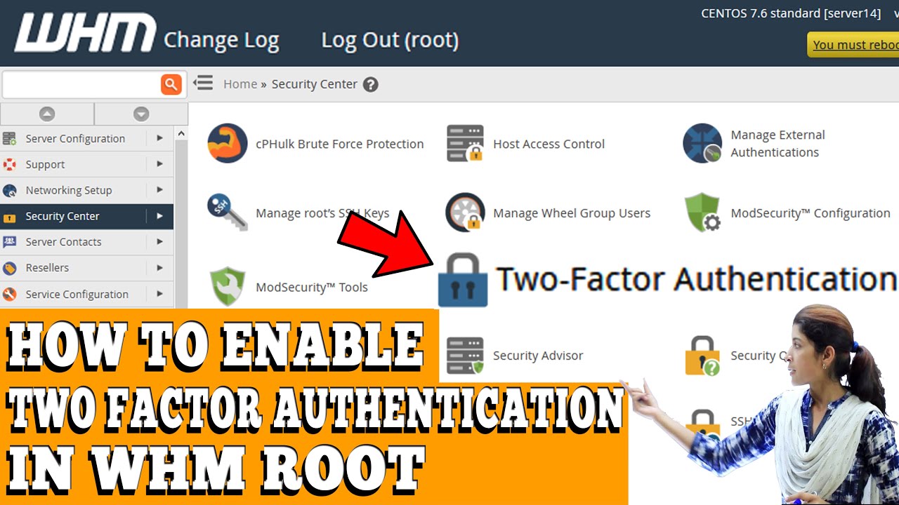 HOW TO ENABLE TWO FACTOR AUTHENTICATION IN WHM ROOT? [STEP BY STEP]☑️ ...