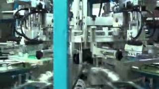 auto screen printing machine with LED UV curing system for Glass bottles
