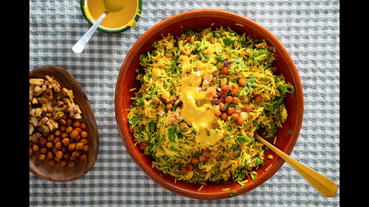סלט אורז עם גרגירי חומוס ופיצוחים | פרק- 379 Easy Rice Salad with Chickpeas & Mixed Nuts