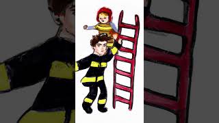 Why did the little kid think the fireman came down the ladder pregnant? #pregnancy #humor #shorts