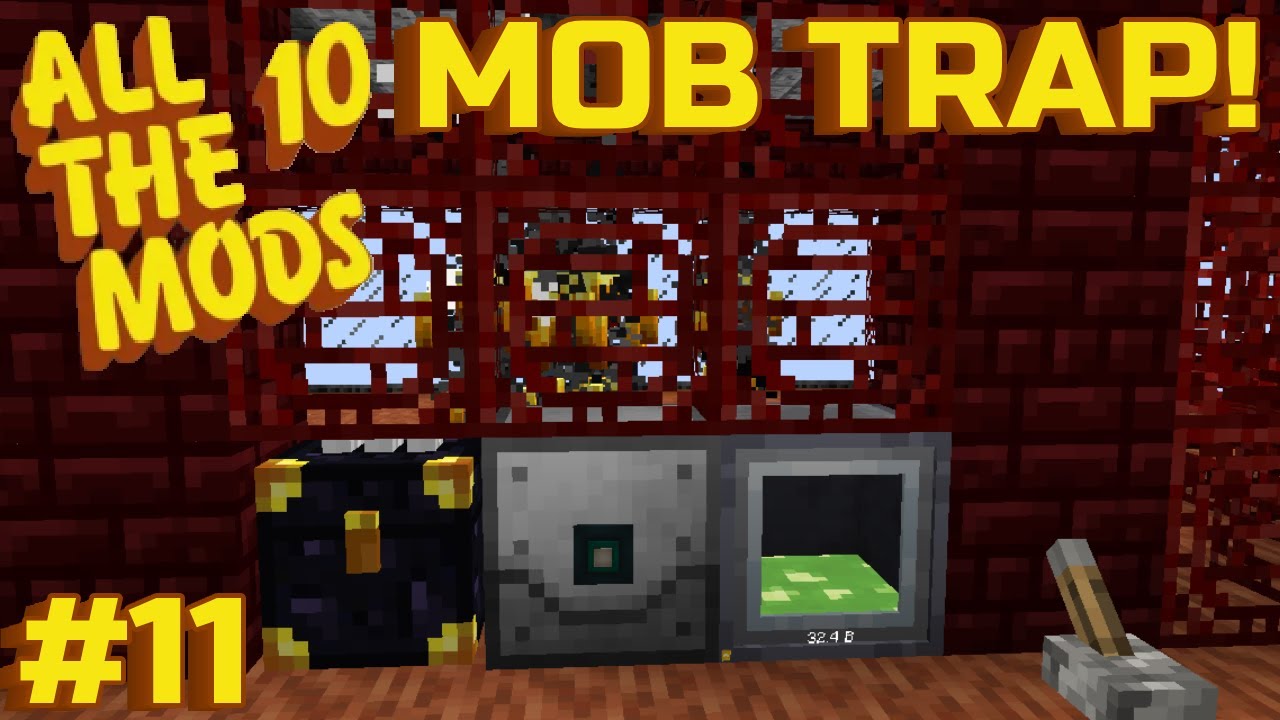 Mob Trap Automática para pegar XP Essence e Blaze Rod no Minecraft ATM 10 Neitancraft #11