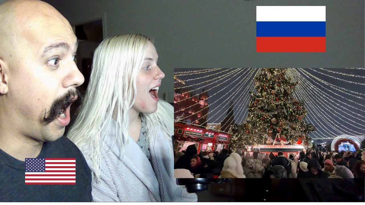 Americans React to Москва новогодняя   2026  New Year's Moscow 2026   самые красивые локации Столицы