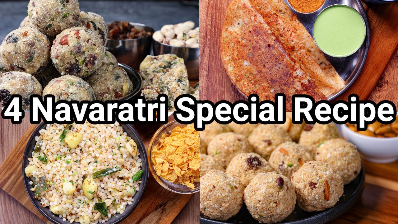 4 Navratri Vrat Recipes | Instant Snack & Dessert for Fasting | 4 Quick Navratri Special Recipes | Hebbar | Hebbars Kitchen