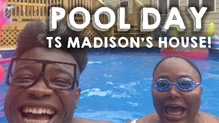 Pool Day in TS Madison's NEW Backyard 💦 👙 + Tackling the LLAMA🔥❗