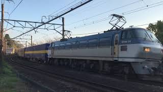 EF66-114号機牽引貨物 早川〜根府川通過