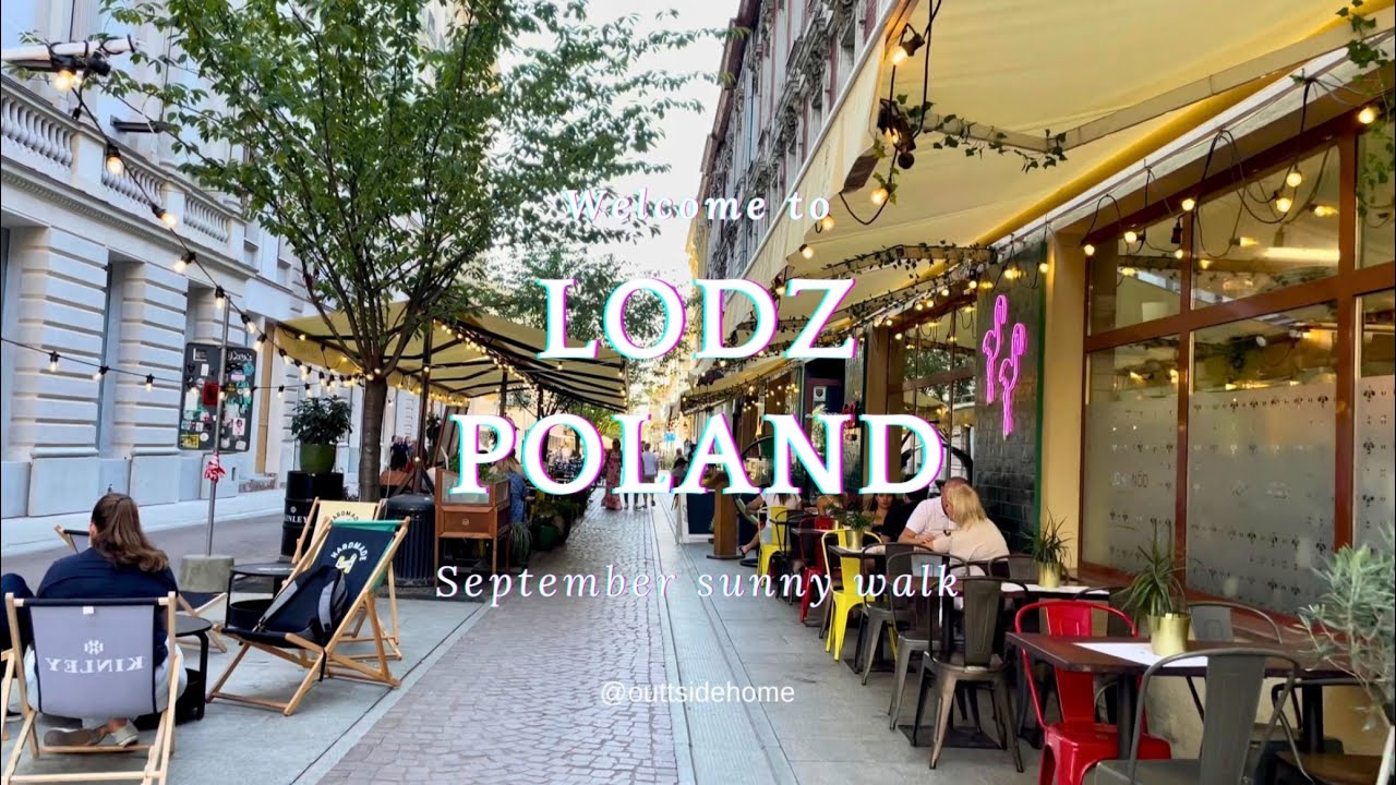 Walking tour in Lodz, Poland - Monopolis - Piotrkowska street & hot September