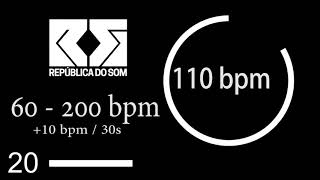 Metrônomo Para Workout - 60 A 200 Bpm 10 Bpm 30 S