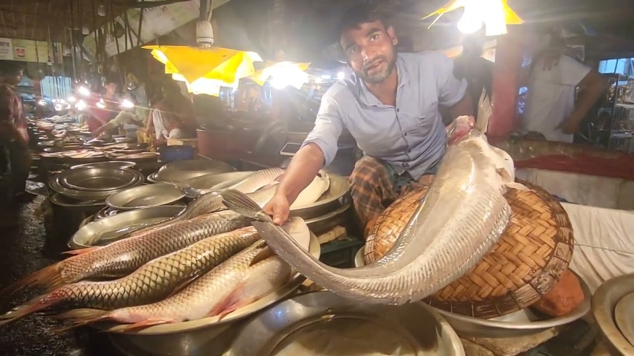 Sylhet Bondor Lal Bazar Fish Market 4k