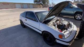 Test drive 1991 Honda CRX, b18 swapped