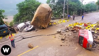 Tragic Moments! Shocking Catastrophic Rockfalls Failures Caught On Camera That'll Creep You Out!