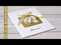 Simple cute do-it-yourself mother&#39;s day card with  golden shaker in CAS style DIY