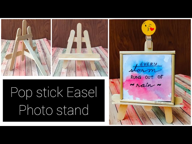 Pop Stick Easel, Photo Stand, Lucky Crafts, Photo Frame, Popsicle  stick