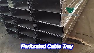 ventilated aluminium perforated cable tray trunking for network industrial construction
